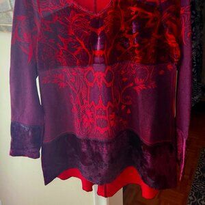 Ecclectic fabric Boho top - very stylish by Style & Co